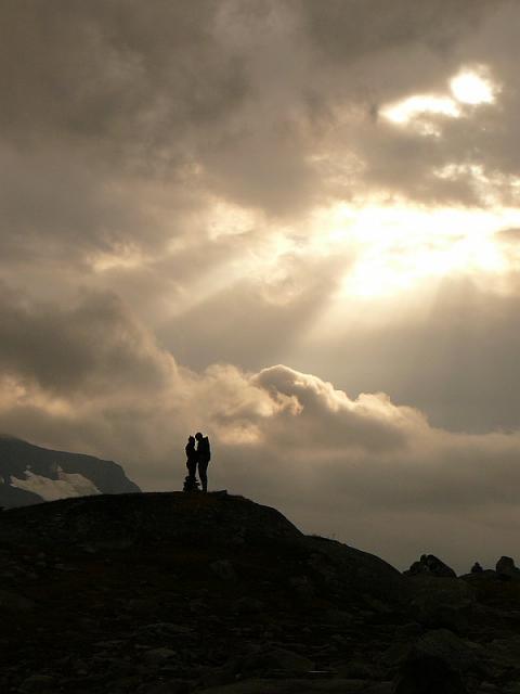 Nadherne zamilovane rano v horach Norska